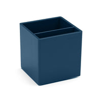 Poppin – Godet à stylos, bleu ardoise (105970)-Godet à deux compartiments