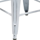 Flash Furniture – Tabouret de comptoir de 24 po en métal vieilli sans dossier, pour intérieur, blanc (ETBT350324WH)-Capacité de poids de 500 lb