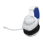 JBL - Quantum 360P Casque de jeu console supra-auriculaire sans fil pour Playstation - Blanc/Bleu-Dimensions: 3,5 po L x 4 po H x 1 po P