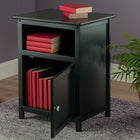 Winsome – Table de bout/chevet, noir-Assemblage nécessaire