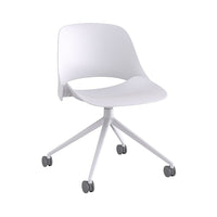 Humanscale - Chaise de bureau Trea avec roulettes - Blanche-La chaise Trea est constituée d’un solide mécanisme innovant à 12 degrés d’inclinaison. Son design modulaire global facilite l’interchangeabilité et l’entretien de chacune de ses pièces et réduit ainsi son impact sur l’environnement.