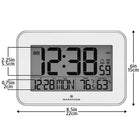 Marathon – Horloge murale atomique, avec cristal, blanc-PLUSIEURS MODES D'AFFICHAGE - formats de 12 ou 24 heures avec réglage de la température intérieure en Celsius ou Fahrenheit