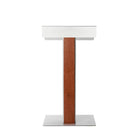 Urbann - Lutrin Y55 sans roulettes, aluminium et bois, cognac-Usage : Discours