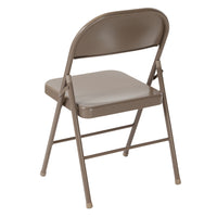 Flash Furniture - Chaise pliante en métal de série Hercules, beige, paq./4 (4BDF002BGE)-Ensemble de 4 chaises pliantes en métal