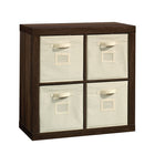 Sauder Stow-away 4 Cube Organisateur - 30.55" H - Finition Smoked Oak (421548)-Cube  - Finition Smoked Oak - Bois D'ingénierie