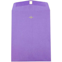 JAM Paper - Enveloppes colourées 9 x 12 avec fermeture à fermoir - Violet violet recyclé - Paquet de 50-Couleur : Enveloppe de catalogue violette avec fermoir