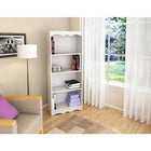 Sonax – Bibliothèque de la collection Hawthorn, 60 po de hauteur, blanc givré-Conception à la verticale peu encombrante