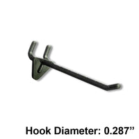 Azar Displays – Crochets de plastiques d’un diamètre de 4 x 0,287 po, noir, 50/paquet (800074-BLK)-Convient aux panneaux perforés standards