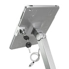 Support autoportant Futech IPS002FS sur le sol pour iPad, 10 lar. x 47 haut. x 5 prof. (po), argent-Rotation de 360 degrés, orientation à l'horizontale et à la verticale