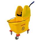 Johnny Vac – Ensemble seau et tordeur à pression descendante, BU32YEDP, 8 gal (32 l)-Ensemble seau et tordeur à pression descendante de luxe