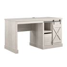 Ameriwood Home - Bureau d'ordinateur à piédestal simple Knox County Blanc - 131,8cm L x 76,2cm H x 60,9cm P - Rustique-Les 3 étagères et le tiroir classeur garderont tous vos documents importants et fournitures de bureau à portée de main et organisés