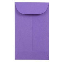 JAM Paper - Enveloppes à monnaie no 3, 2,5 x 4,25 po, violet intense Brite Hue, 500/paquet-Enveloppes à monnaie