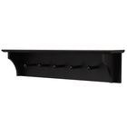 Foster – Étagère murale, 24 larg. x 4,5 prof. x 5,5 haut., 5 patères, noir (FN00380-5INT)-Matériau: l'étagère murale flottante est faite de panneaux de fibres de bois à densité moyenne (MDF) de haute qualité et durables qui assurent la stabilité. Comptez sur l'étagère pour garder vos articles sains et saufs, avec une finition visuellement agréable