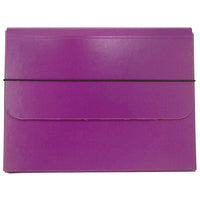 JAM PaperMD – Étui de transport à portfolio solide avec fermeture à élastique, 10 x 13 1/4 x 1 1/4 po, violet, paquet de 2-Taille : 10 haut. x 13,25 larg. x 1,25 prof. (po)