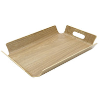 Cathay Importers - 17"W x 13"D x 2"H, rectangulaire plateau avec poignées,-Dimensions: 17” L x 13”P x2” H