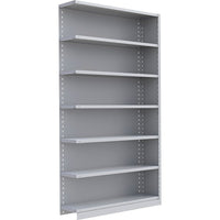 Metalware – Étagère enclenchable RK306, 7 tablettes, 48 x 24 x 88 po, gris pâle-Système de tablettes ajustables offrant un espace de rangement solide, mais économique qui convient à vos besoins