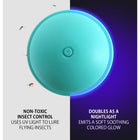 Bite Shield - Piège à insectes volants d'intérieur avec aromathérapie-Quatre options de couleur : aqua, noir, blanc, jaune