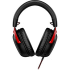 HP - Casque de jeu HyperX Cloud III - Noir/Rouge-Le confort est dans l’ADN du Cloud III. La mousse à mémoire de forme HyperX dans l'arceau et les coussinets d'oreille enveloppés dans du similicuir doux de qualité supérieure offrent un ajustement moelleux et confortable tout autour