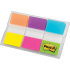 Post-it - Languettes, 1 po, éclat électrique, paq./60-Languettes alternantes en couleurs Electric Glow - 10 de chacune des couleurs suivantes : orange, jaune, violet, rose, bleu et vert