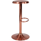 Flash Furniture – Tabouret de bar de style rétro, à hauteur réglable, de la série Madrid, fini or rose-Siège confortable moulé