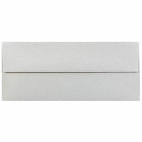 JAM Paper #10 Enveloppes Passeport Commerciales - 4,125" x 9,5" - Granit Argenté Recyclé - Paquet de 50-Couleur : Granit