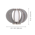 Eglo - Stellato Colore lampe de table avec interrupteur sur fil - 8.5" - nickel mat-Dimensions: 11.75 po x 11.75 po x 8.5 po