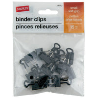 Staples – Pinces relieuses SoftGrip, petites, 3/4 po, noir, paquet de 15-Prise caoutchoutée