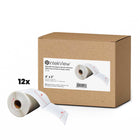 Premium Tape - 4 x 3 po (102 mm x 76 mm) Étiquettes Thermiques Directes - Noyau de 1 po (25 mm) - Paquet de 12-Étiquettes Thermiques Directes