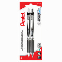 Pentel - Stylos EnerGel à gel liquide rétractables – 0,7 mm – bleu – paquet de 2-Conçue pour intégrer les meilleures qualités de l’encre liquide et de l’encre gel