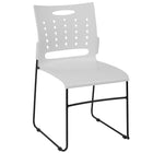 Flash Furniture – Chaise empilable Hercules, base traîneau, dossier ventilé, capacité 881 lb, blanc (RUT2WH)-Capacité de poids de 881 lb