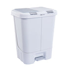 Step N' Sort - Poubelle double et poubelle de recyclage - 40 L - Blanc-Capacité de 40 litres ; chaque poubelle contient 20 litres