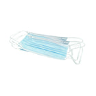 Aurelia - ASTM 2 Masque d'intervention jetable, 3 plis, avec bandes auriculaires, Bleu, 10 Paquet de 50-Permeabilite à l'air elevee