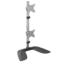 StarTech – Bras pour écran PC double affichage à fixation verticale, aluminium-Le support vertical pour deux écrans prend en charge deux écrans jusqu'à 27 po chacun 