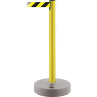 SCN Industrial - Montant Extérieur Pour Barrière Tensabarrier Plastique, 37po H, Ruban Noir/Jaune, Longueur Du Ruban 13'-Fini/couleur Jaune