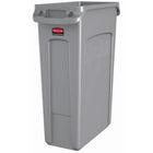 Rubbermaid Commercial − Poubelles Slim Jim avec canaux d’aération − 23 gallons − gris-Les canaux d’aération facilitent le retrait de la doublure