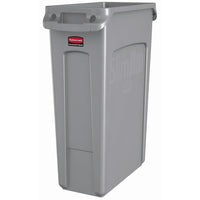 Rubbermaid Commercial − Poubelles Slim Jim avec canaux d’aération − 23 gallons − gris-Les canaux d’aération facilitent le retrait de la doublure