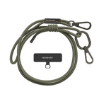 SwitchEasy - MagEasy Carte à sangle avec tour de cou amovible et lanière de téléphone - Sangle de 6 mm - Vert armée-Pas besoin de compromis entre forme et fonction
