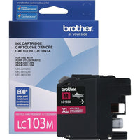 Brother – Cartouche d'encre magenta LC103, rendement élevé (LC103MS)-Magenta