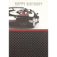 Rosedale – Cartes de souhaits et enveloppes d’anniversaire masculin, voiture, 5 1/2 x 8 po, 12/paquet (15783)-Imprimé sur du papier cartonné non couché de haute qualité
