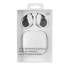 Basic Tech - Mini-écouteurs intra-auriculaires sans fil pour sportifs, Blanc-Autonomie d’écoute : 4 heures