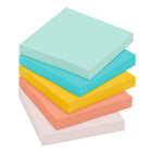 Post-it - Feuillets, collection Bistro sur la plage, 3 po x 3 po, 100 feuillets/bloc, paquet de 12-Adhèrent fermement et s’enlèvent proprement