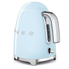 SMEG KLF03PBUS, la bouilloire Années 50, Bleau Azur-Base pivotante à 360 degrés.