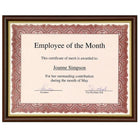 St. James - Cadre pour prix et certificat pour document de format lettre ( 8,5 po x 11 po) - cerisier toscan avec garniture de ton or-1