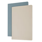 Gry Mattr - Journal A5 à couverture souple, papier de pierre, 48 pages, crème/bleu pâle, paquet de 2-48 pages lignées