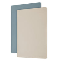 Gry Mattr - Journal A5 à couverture souple, papier de pierre, 48 pages, crème/bleu pâle, paquet de 2-48 pages lignées