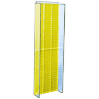 Azar Displays – Panneau d’accrochage à ailettes latérales, 44 x 14 po, jaune (700350-YEL)-Pour une utilisation sur panneaux perforés ou panneaux muraux à lattes