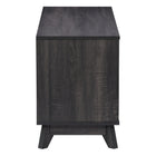 CorLiving THW-540-B Hollywood Meuble TV gris foncé avec tiroirs pour téléviseurs jusqu'à 55"-Gestion des câbles pour garder vos cordons ordonnés et démêlés