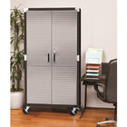 Seville Classics - Armoire de rangement roulante UltraHD - 36 po L x 18 po l x 72 po H - Graphite-Capacité de poids total : 600 livres (150 livres par tablette)