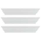 Kiera Grace – Corniche/tablette murale profilée Madison, 16 po, blanc, 3/ensemble (FN00284-6MC)-Corniche/tablette murale décorative