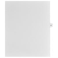 Markmaker - Intercalaires imprimes Legal, Blanc, 1/15th coupe, format lettre, sans trous, 25 tabs/PQT, 5 PQT/Boite, Numero 67-Intercalaires imprimes Legal